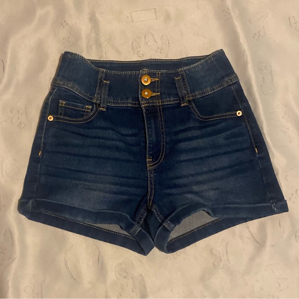 No Boundaries Dark Blue Jean Shorts